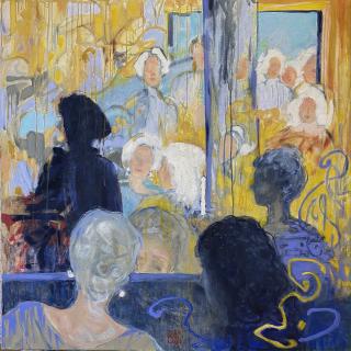 En pensant à Watteau 100x100 h/t