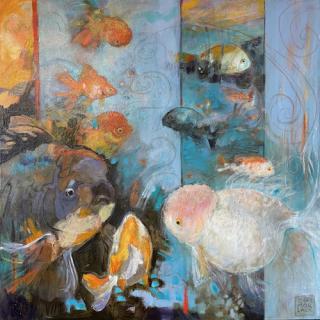 Les Poissons japonais de Manu 100x100 h/t