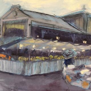 Début de marché à la Varenne  45x26,5 h/c