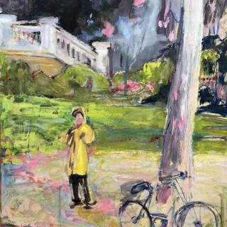  L'enfant au Parc Monceau 53x77 h/c