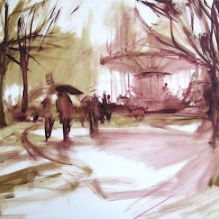 Le manège des Champs Elysées 118x80,5