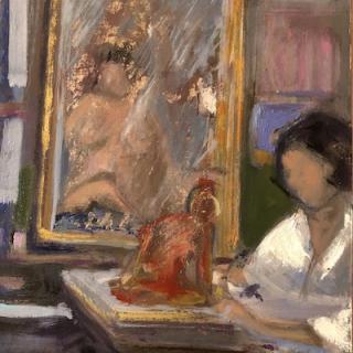 Le sculpteur et son modèle  21x35 h/c