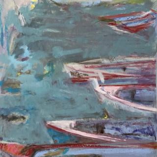  Les barques du lac Daumesnil 49,5x120  h/c