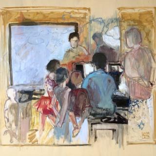 Les petits mélomanes 80,5x71  h/c