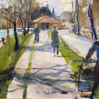 Balade sur la promenade des Anglais 30x21 h/c