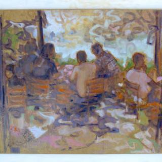  Puzzle à l'ombre 130x73. (avec bords blancs) h/kraft/bois