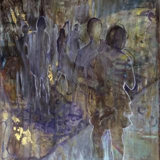  Soirée dansante  80x90  h/kraft/c