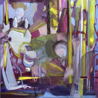  Sur le manège 80x80