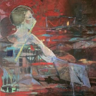 Sur un air de Schubert  90x90  h/t