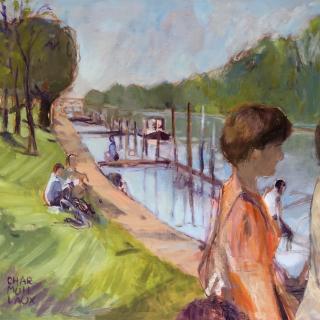  Un dimanche à Lagny   85,5x80  h/c